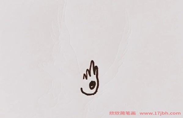 精卫鸟简笔画