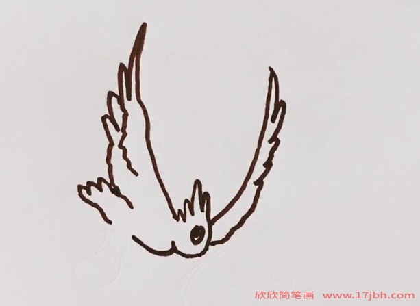 精卫鸟简笔画