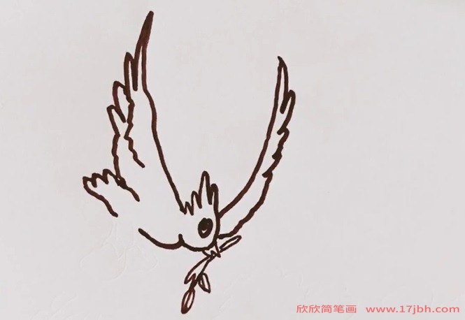 精卫鸟简笔画