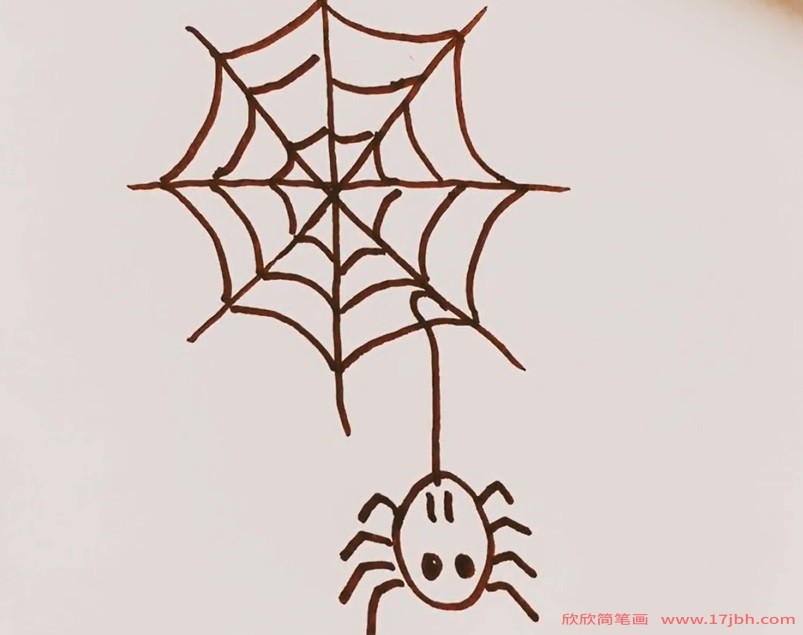 蜘蛛怎么画简笔画