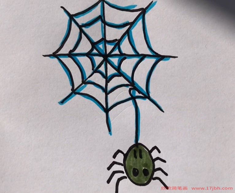 蜘蛛怎么画简笔画