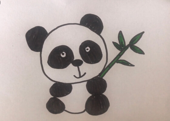 熊猫简笔画可爱