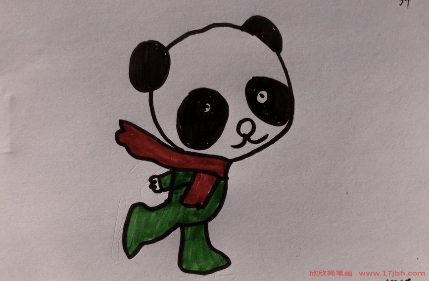熊猫卡通简笔画