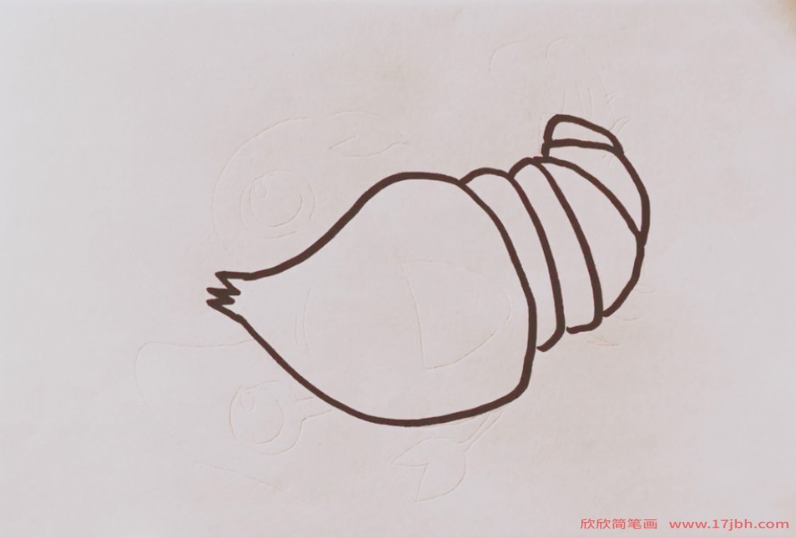 画虾简笔画
