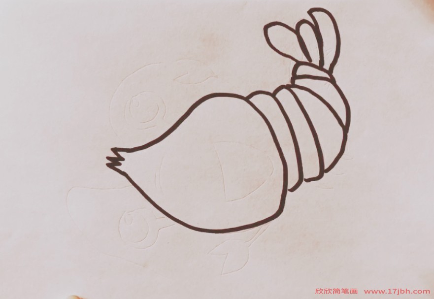 画虾简笔画