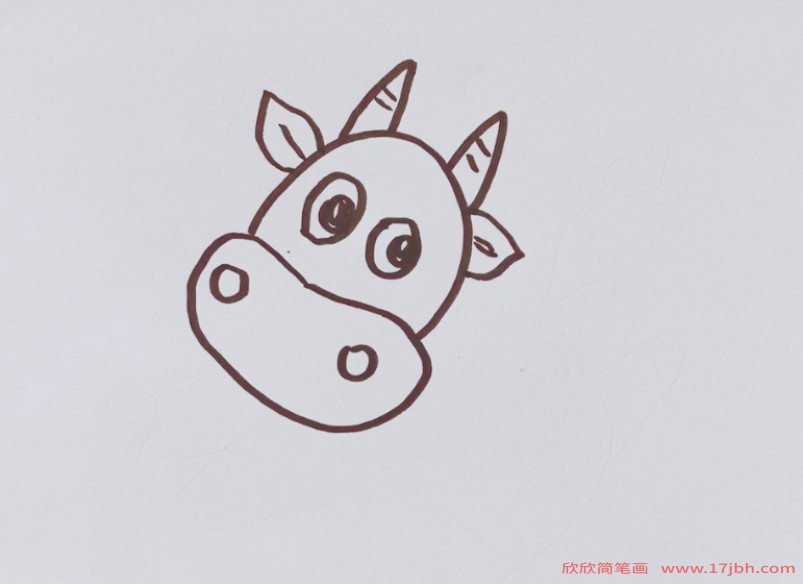 儿童画牛简笔画