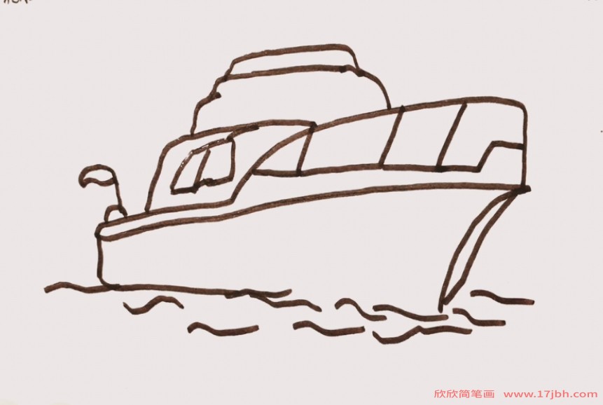 怎么画船的简笔画