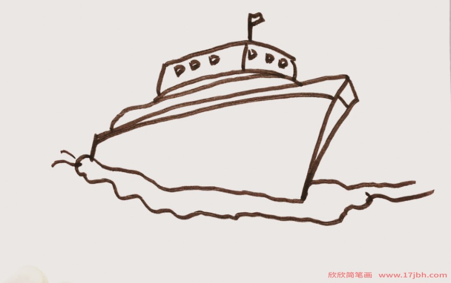 怎么画船简笔画图片