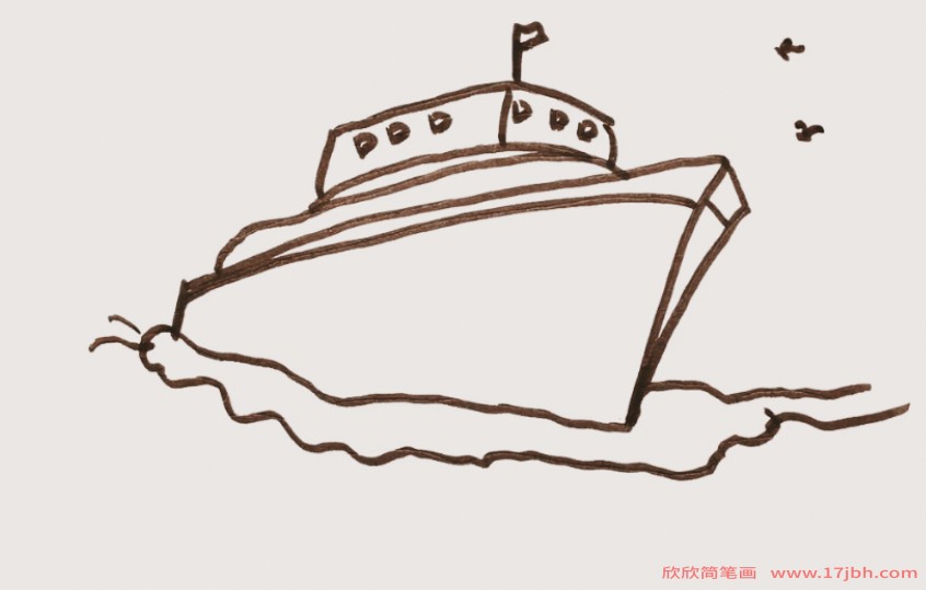怎么画船简笔画图片