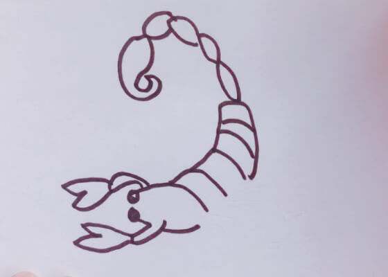 蝎子怎么画简笔画