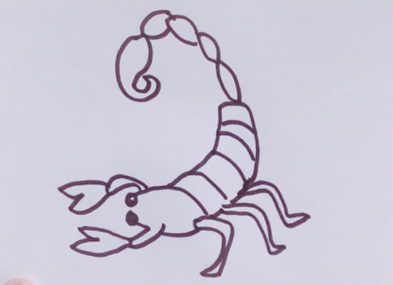 蝎子怎么画简笔画