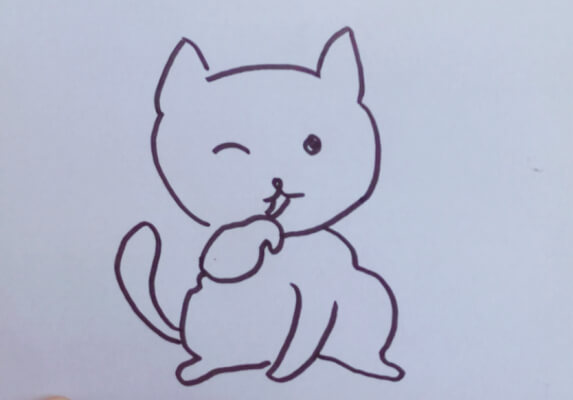 小猫咪的简笔画