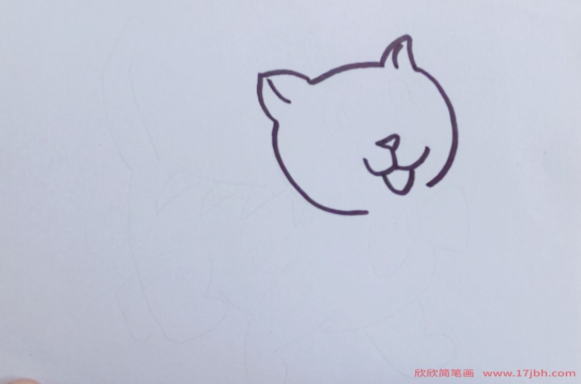 小猫简笔画可爱