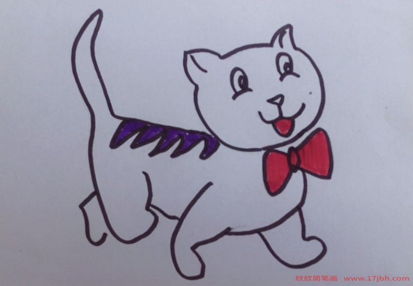 小猫简笔画可爱