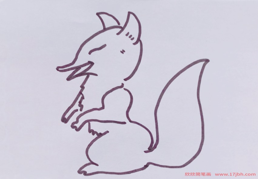 狐狸尾巴怎么画简笔画图片