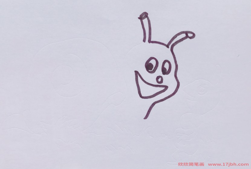 画蜗牛的简笔画