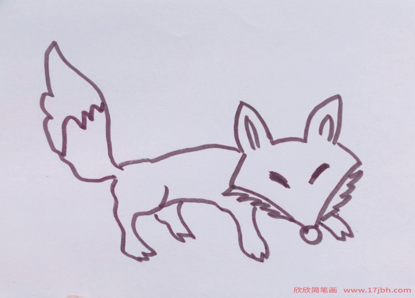 狡猾的狐狸简笔画