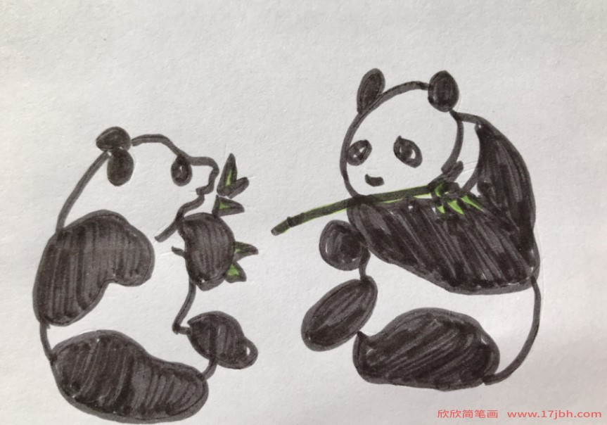 熊猫全身简笔画