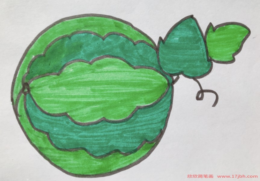 画西瓜的简笔画
