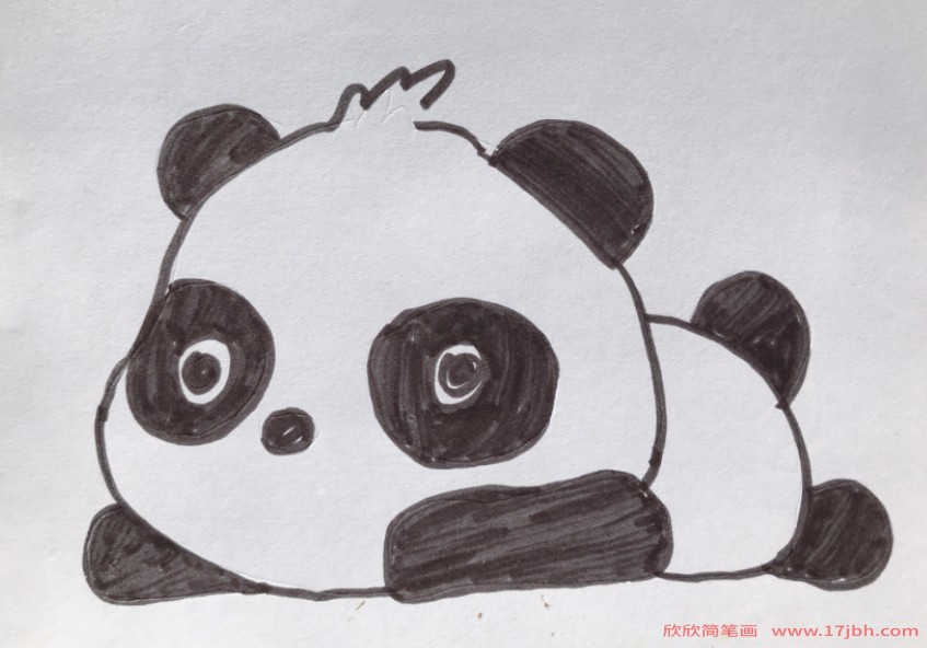 熊猫头简笔画