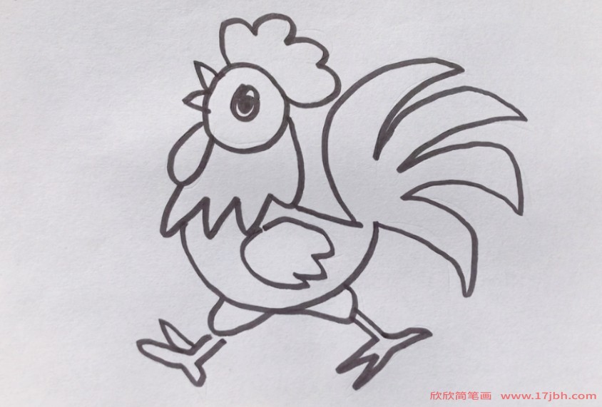 鸡的画法简笔画