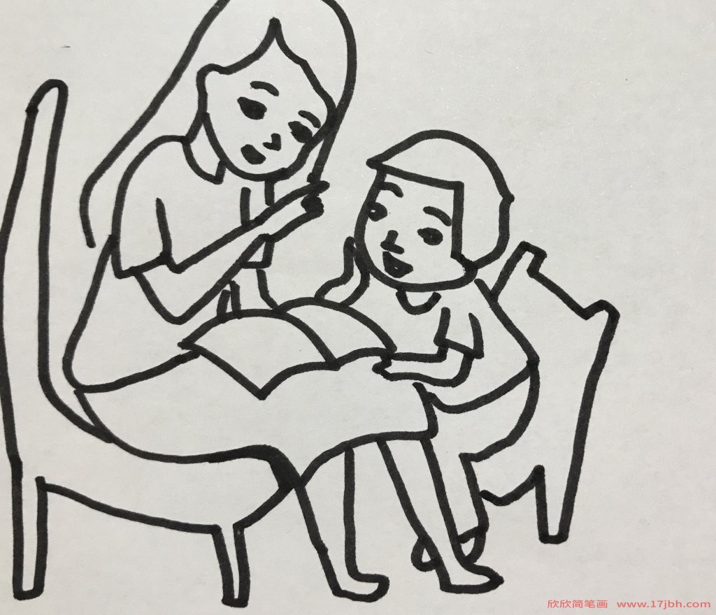母亲节节日妈妈亲情温馨家人梳头发妇女节插画图片-千库网