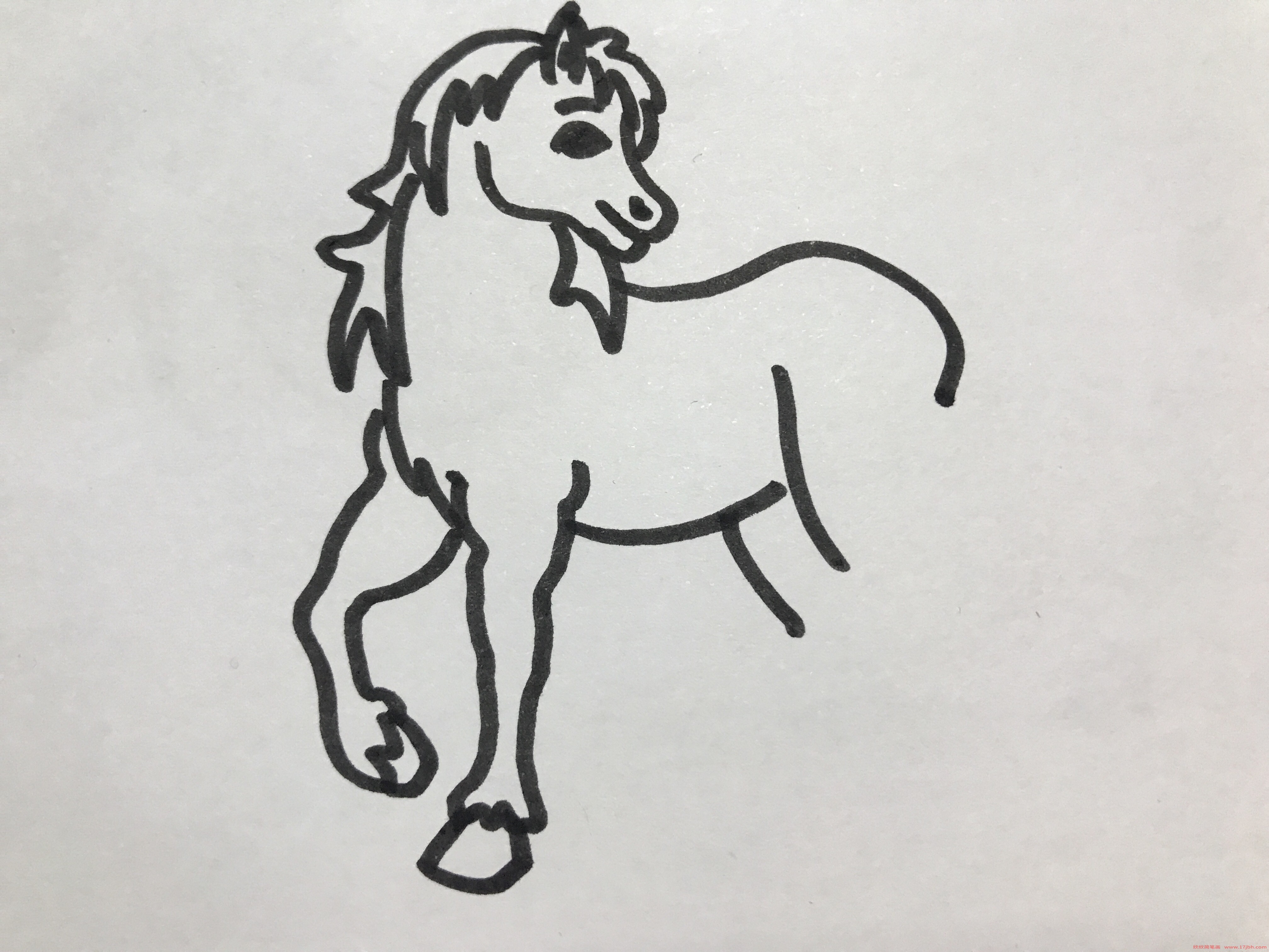 怎么画马的简笔画