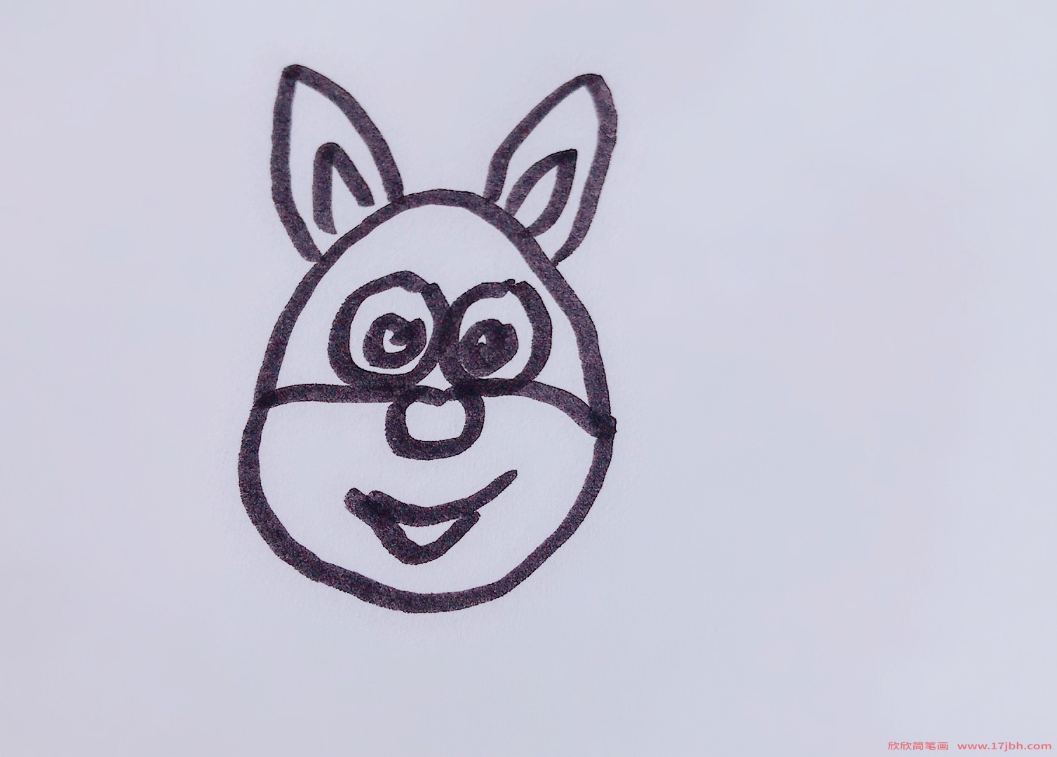 袋鼠怎么画简笔画