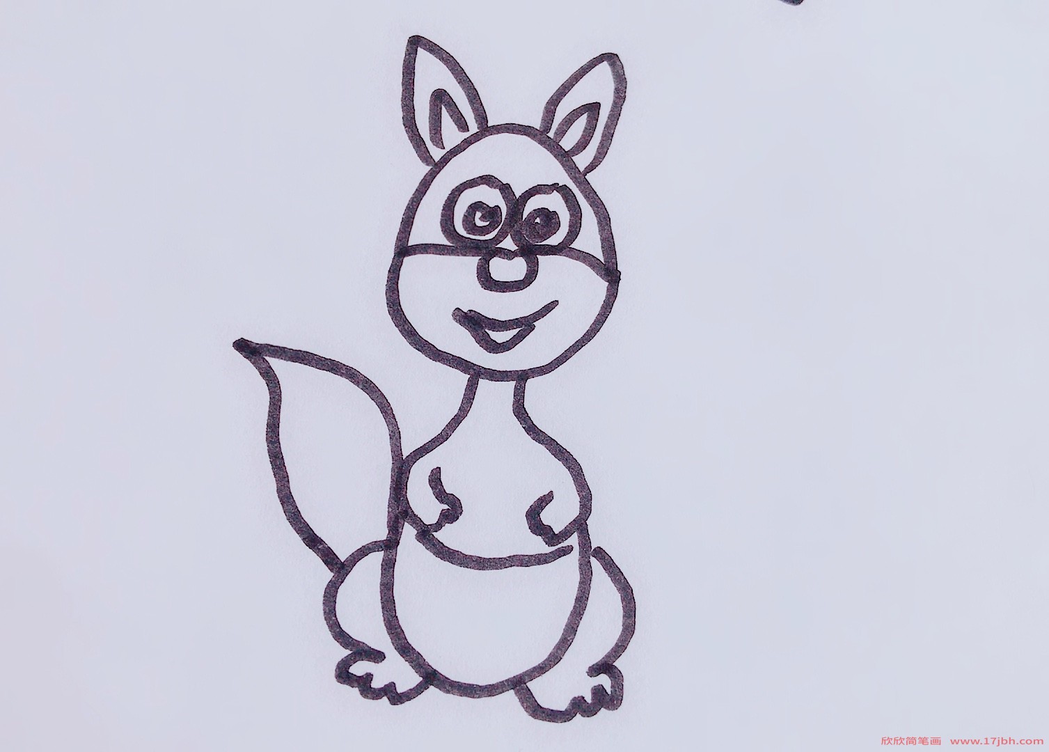 袋鼠怎么画简笔画