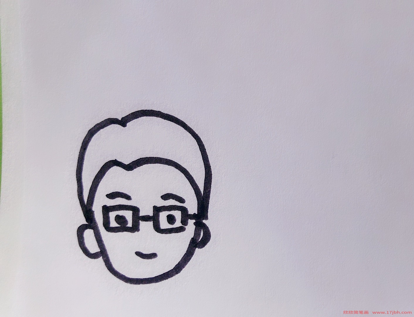 一家四口全家福简笔画
