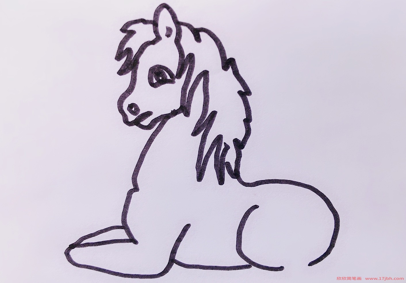 简笔画小马的画法