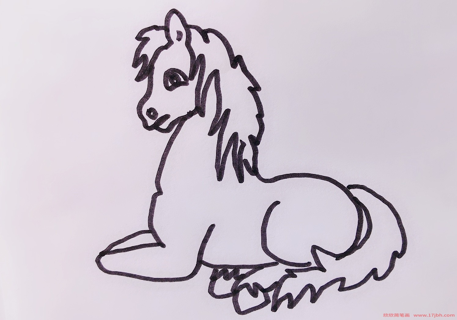 简笔画小马的画法