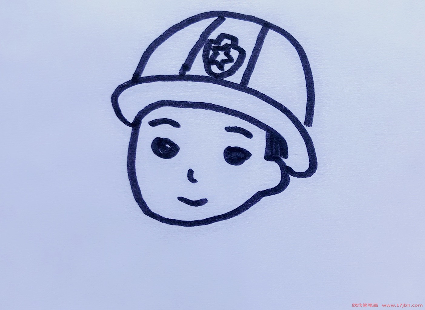 我是小小消防员简笔画