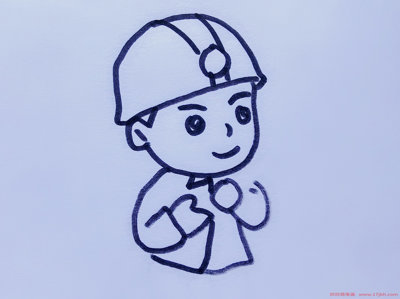 幼儿消防员简笔画