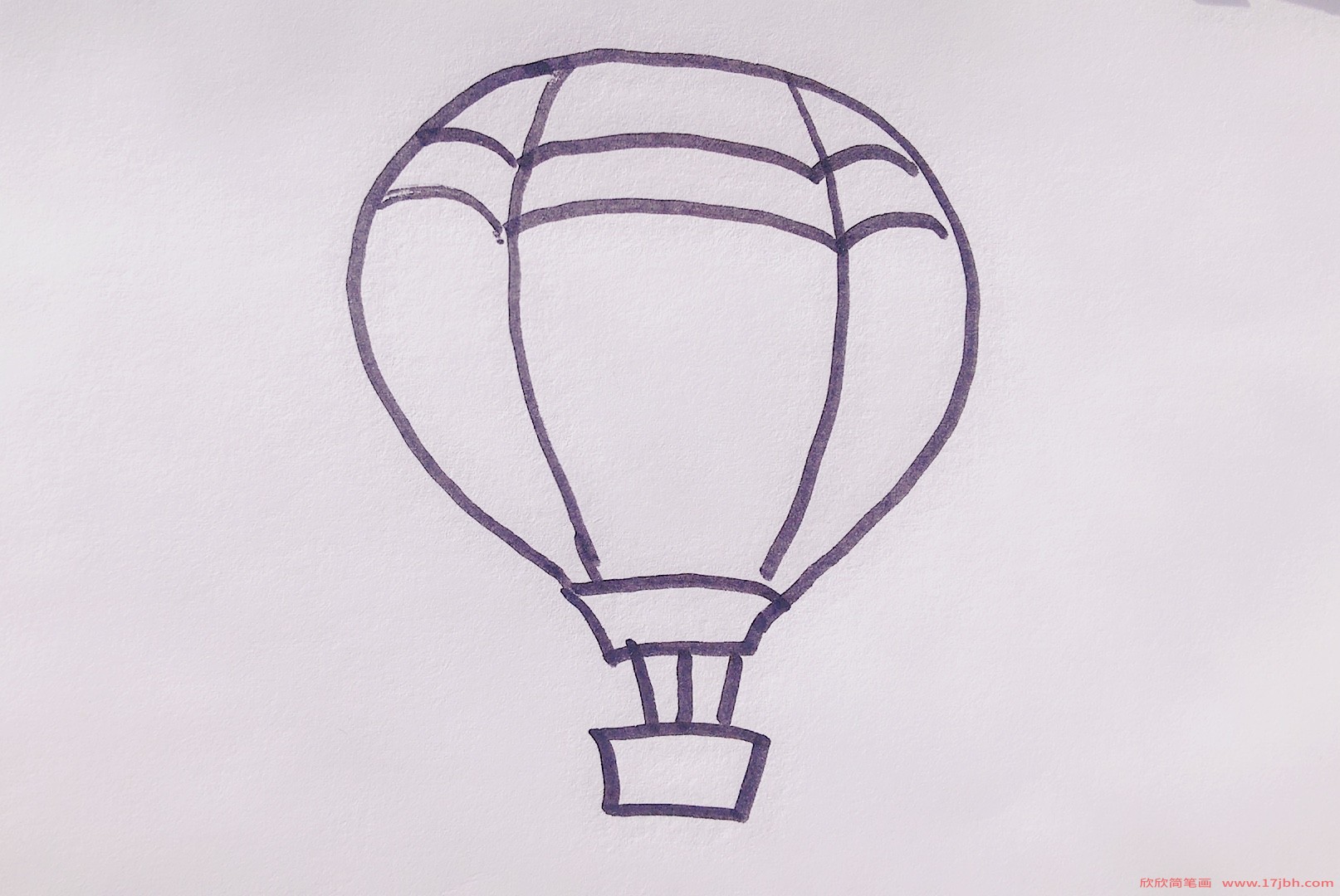 热气球图片简笔画彩色