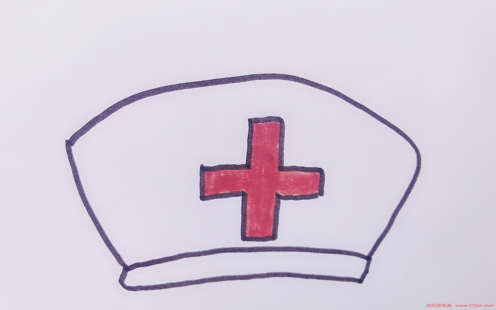 护士帽简笔画
