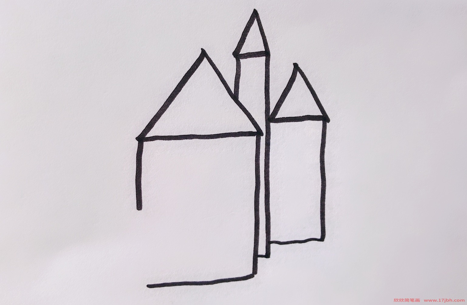 幼儿园简笔画房子图片