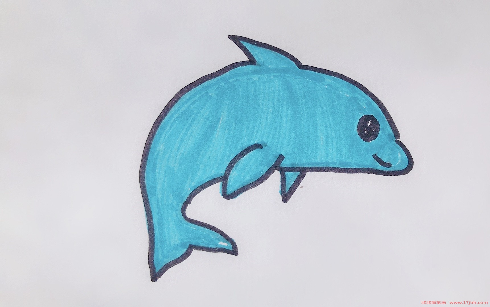 海豚的简笔画怎么画