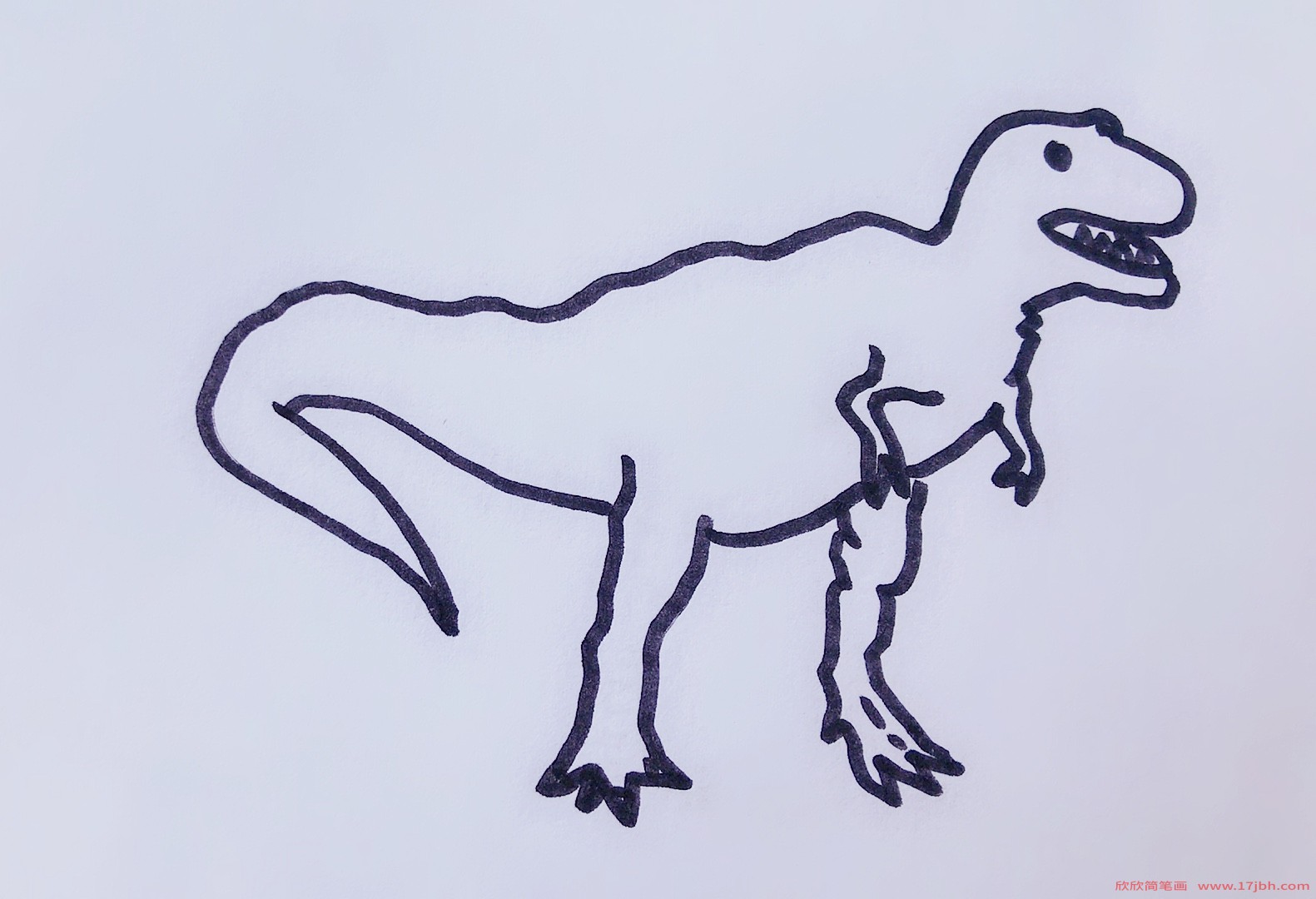霸王龙的简笔画霸王龙怎么画最霸气