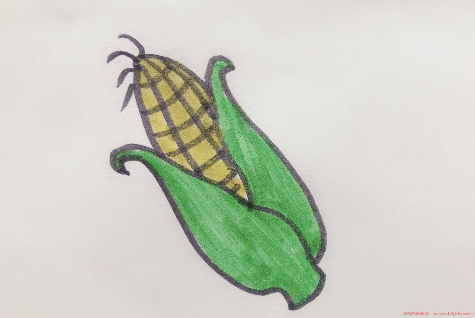 玉米怎么画简笔画