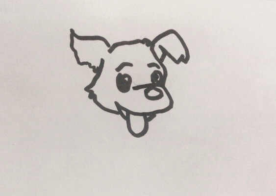 狗狗简笔画可爱
