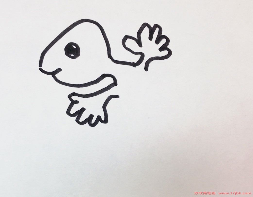 壁虎简笔画