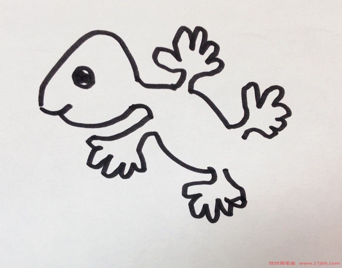 壁虎简笔画