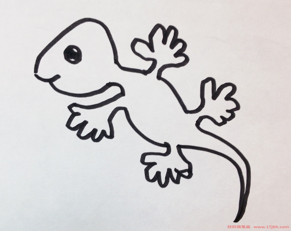 壁虎简笔画