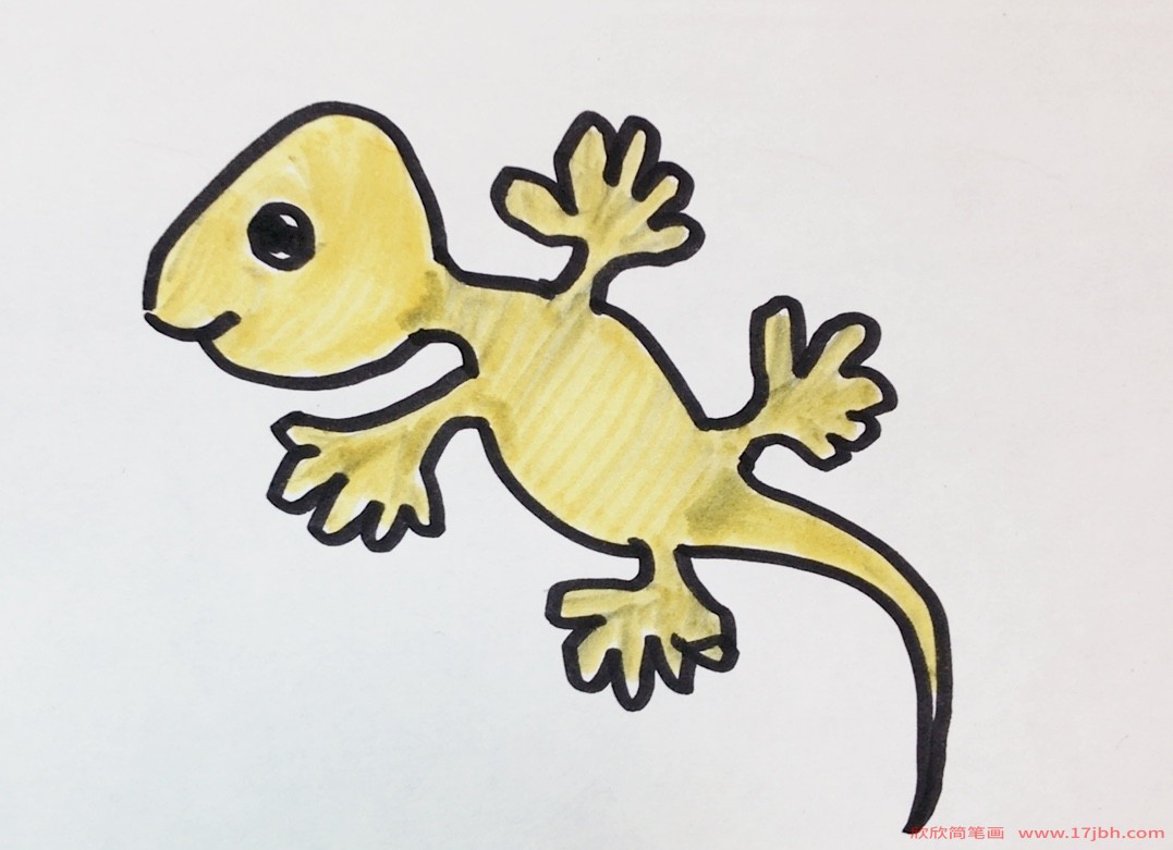 壁虎简笔画