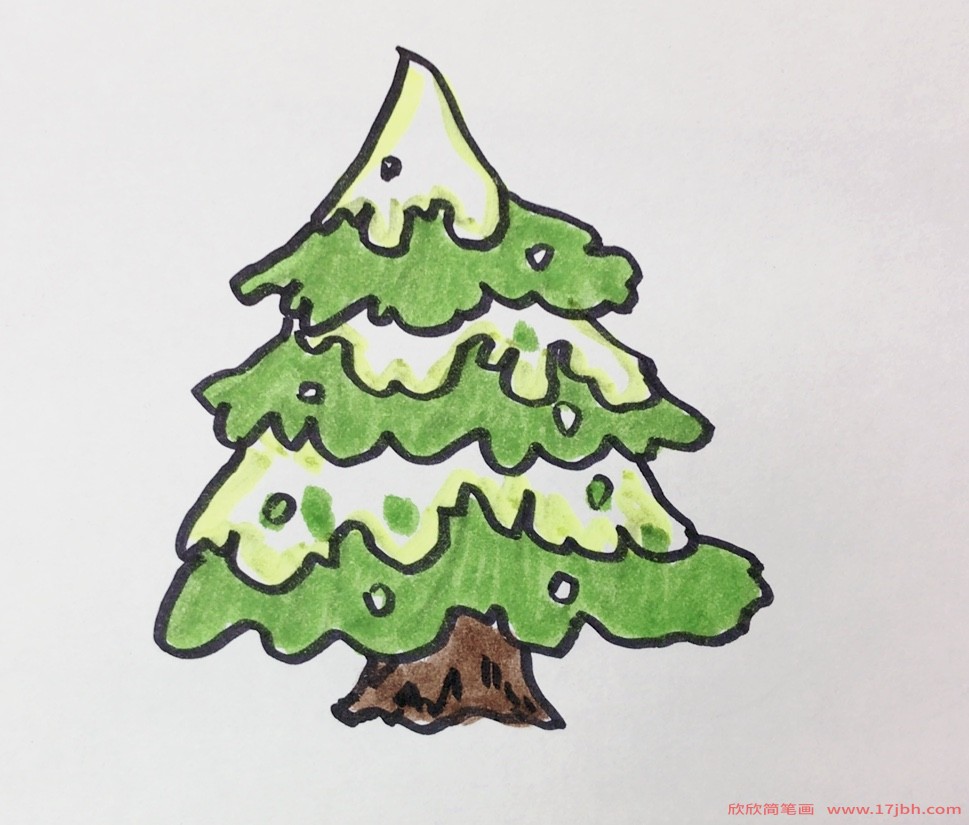 冬天的树简笔画