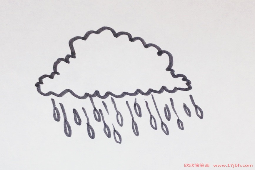 雨滴简笔画