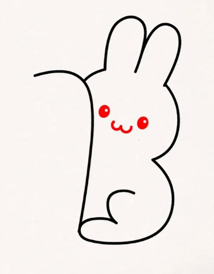 用三个数字画兔子简笔画步骤-图片3