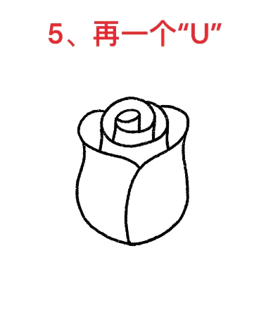 玫瑰花简笔画教程一步一步图解大全-图片3