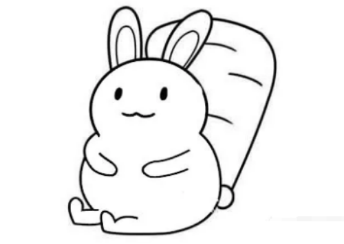 简单可爱小兔子简笔画画法教程 彩色卡通小兔子简笔画怎么画